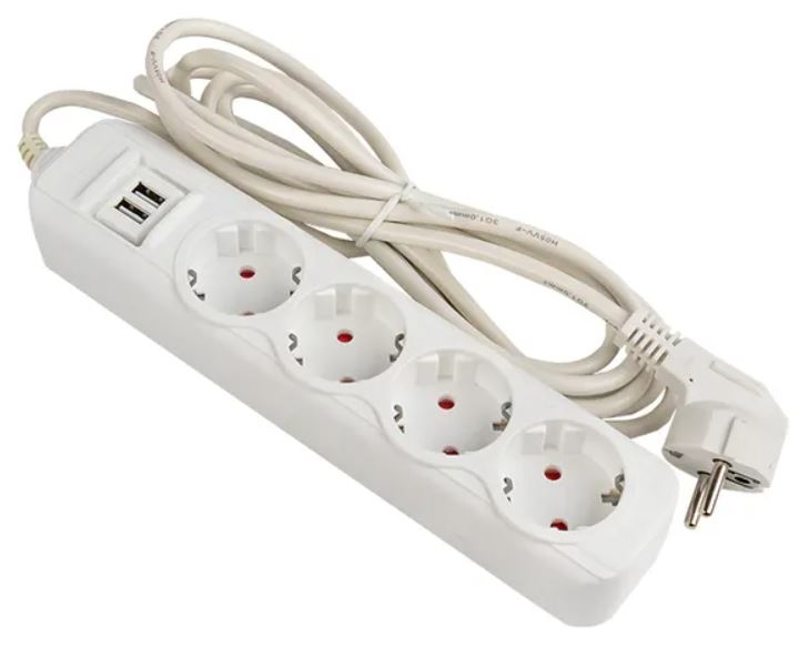 Удлинитель EKF UBA16-2USB-4-02i