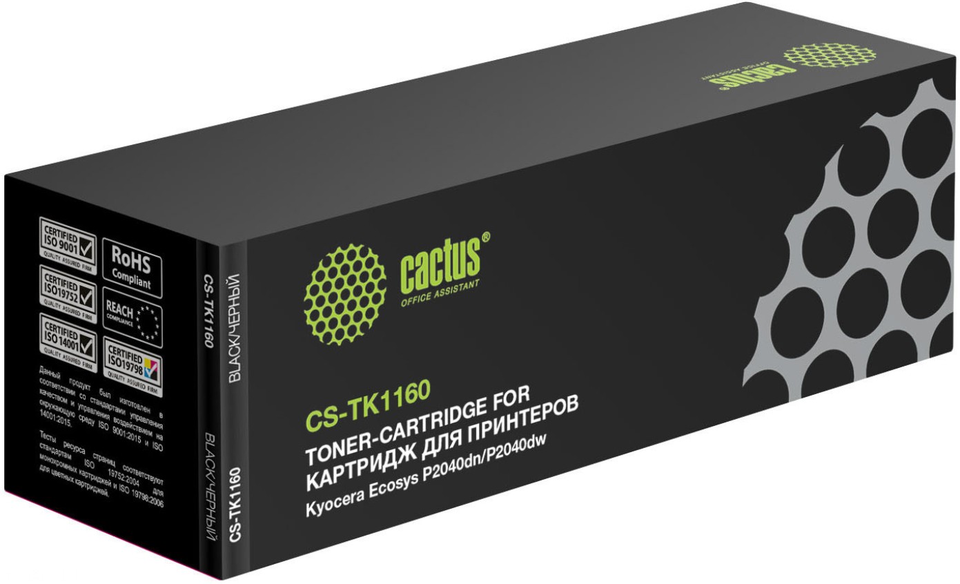 Тонер-картридж Cactus CS-TK1160 Черный