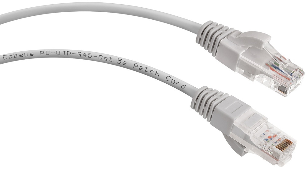Кабель патч-корд U/UTP 5e кат. 2м Cabeus PC-UTP-RJ45-Cat.5e-2m