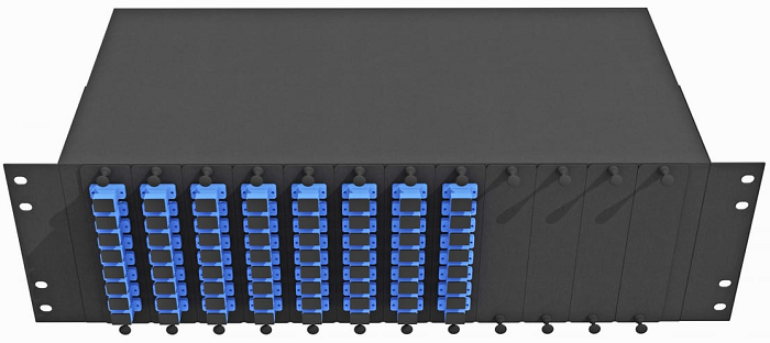 Кросс оптический стоечный TopLAN КРС-Top-3U-64SC/U-OS2-BK
