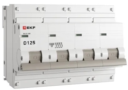 Автоматический выключатель EKF mcb47100-4-125D-pro
