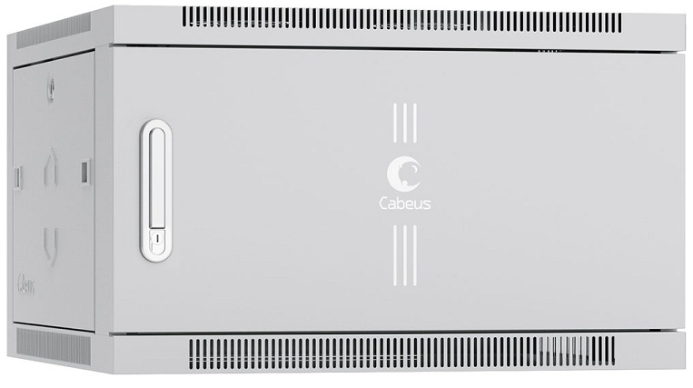 Шкаф настенный 19", 6U Cabeus SH-05F-6U60/45m