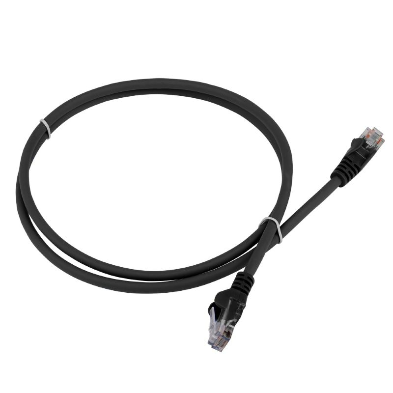 Кабель патч-корд U/UTP 6 кат. 0.3м Lanmaster LAN-PC45/U6-0.3-BK