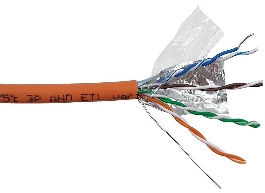 Кабель витая пара F/UTP 5e кат. 4 пары Lanmaster LAN-5EFTP-HFLT-OR