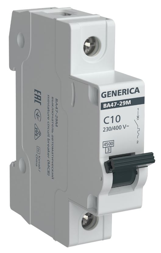 Автоматический выключатель GENERICA MVA21-1-010-C-G