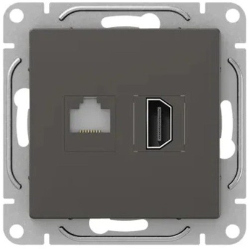 Розетка HDMI EKF UP1-SOM-HDMI-RJ45