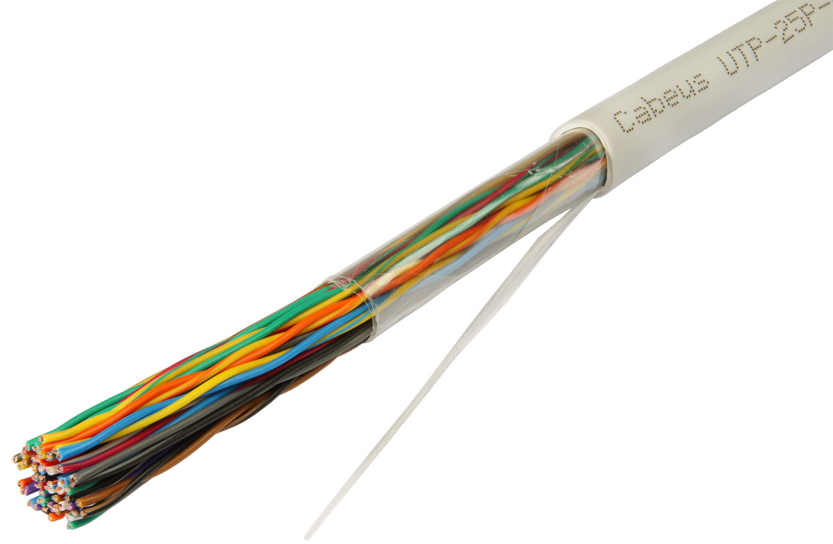 Кабель витая пара U/UTP 3 кат. 25 пар Cabeus UTP-25P-Cat.3-IN