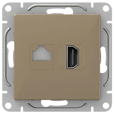Розетка HDMI EKF UP1-SOC-HDMI-RJ45