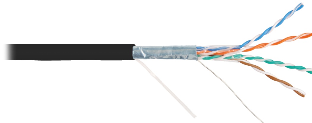 Кабель витая пара F/UTP 5e кат. 4 пары NikoMax NMC 1201C-BK