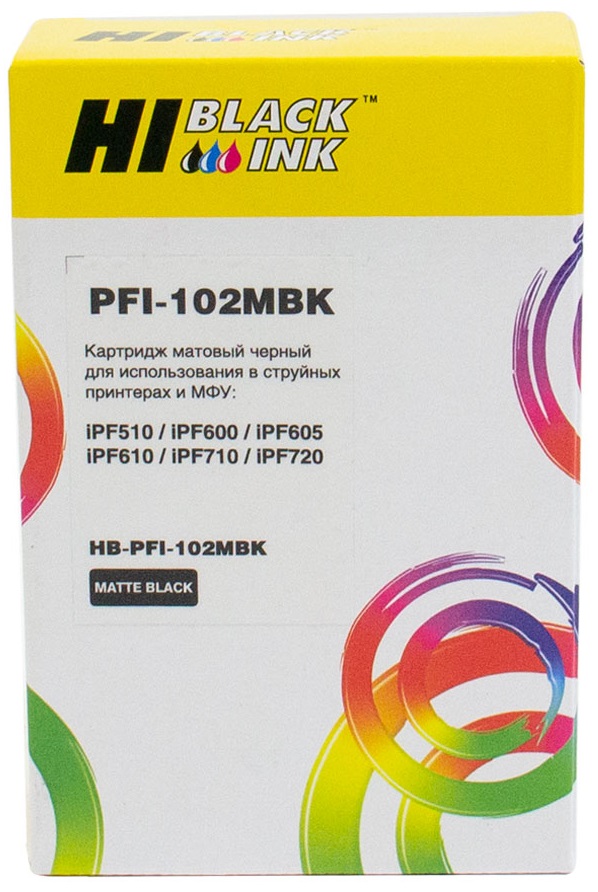 Тонер-картридж Hi-Black HB-PFI-102MBk Матовый черный