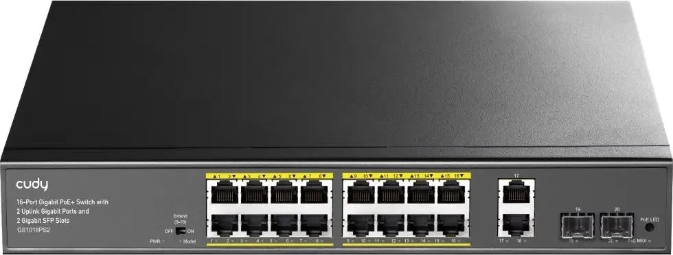 Коммутатор неуправляемый Cudy GS1018PS2