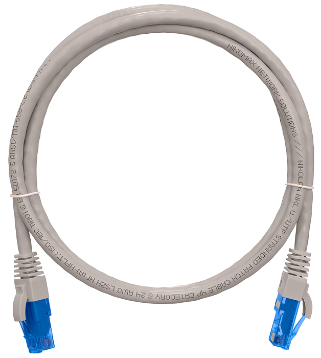 Кабель патч-корд U/UTP 6 кат. 0.15м NikoMax NMC-PC4UE55B-001-GY