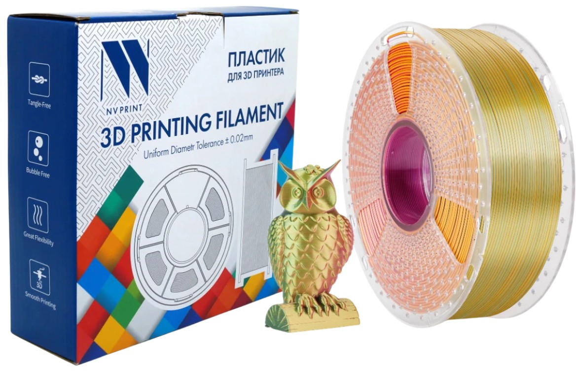 Пластик NVP NV-3D-SILK-PLA-P-RED-YELLOW-GREEN