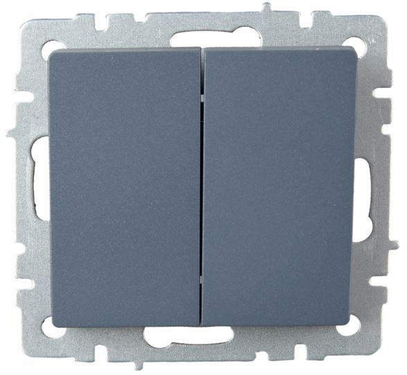 Переключатель двухклавишный IEK BR-V22-0-10-K35