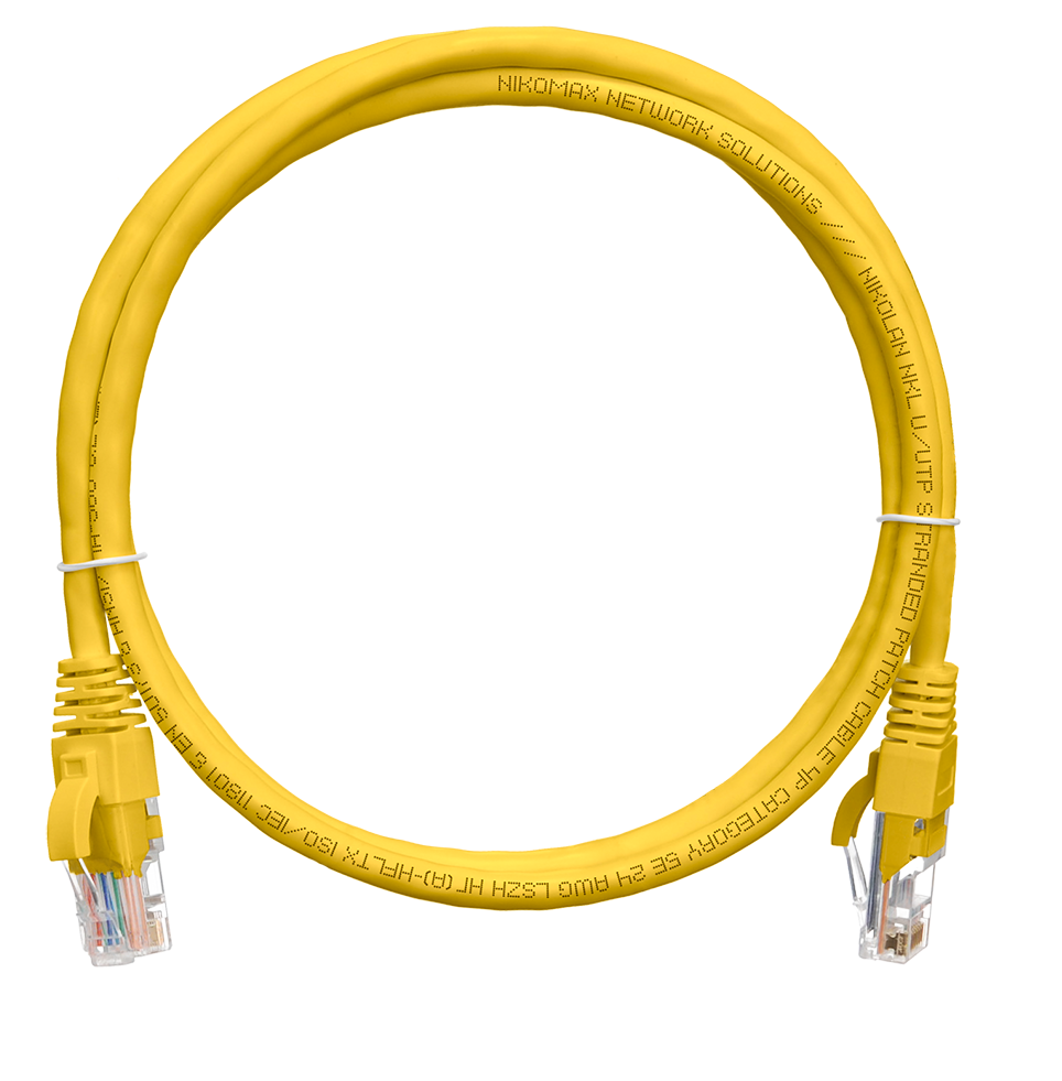 Кабель патч-корд U/UTP 5e кат. 0.15м NikoMax NMC-PC4UD55B-001-YL