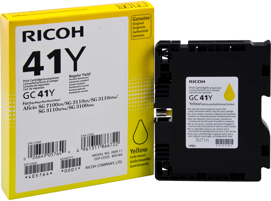 Тонер-картридж Ricoh тип GC 41Y Желтый