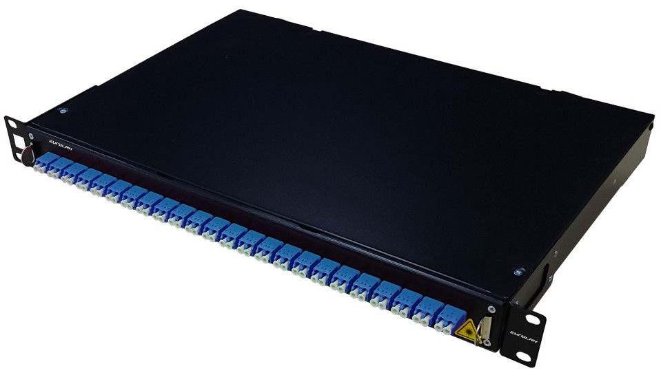 Кросс оптический стоечный 19" выдвижной 1U Eurolan 47B-24-S2-2L-16-11BL