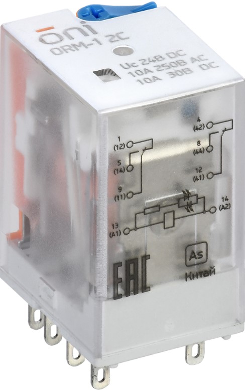 Реле интерфейсное ONI ORM-1-2C-DC24V-L-B