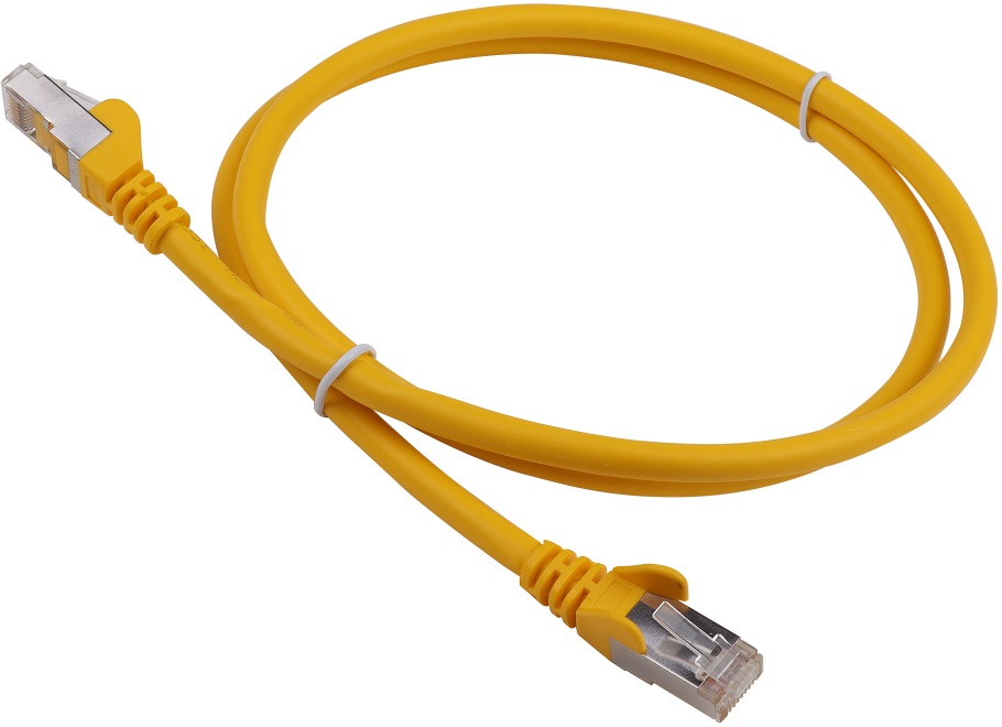 Кабель патч-корд F/UTP 6A кат. 0.5м Lanmaster LAN-PC45/S6A-0.5-YL