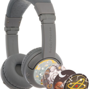 Беспроводные наушники Onanoff Buddyphones Play+, Bluetooth, Проводной, Накладные, Серый, [BT-BP-PLAYP-GREY]