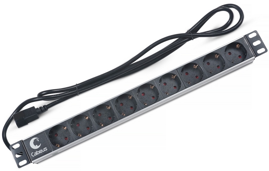 Блок розеток 19", 9 розеток Cabeus PDU-9P-2IEC
