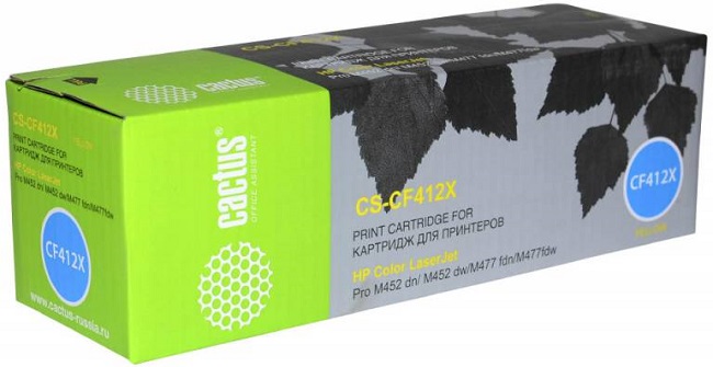 Тонер-картридж Cactus CS-CF412X Желтый