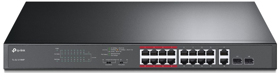 Коммутатор PoE TP-LINK TL-SL1218MP