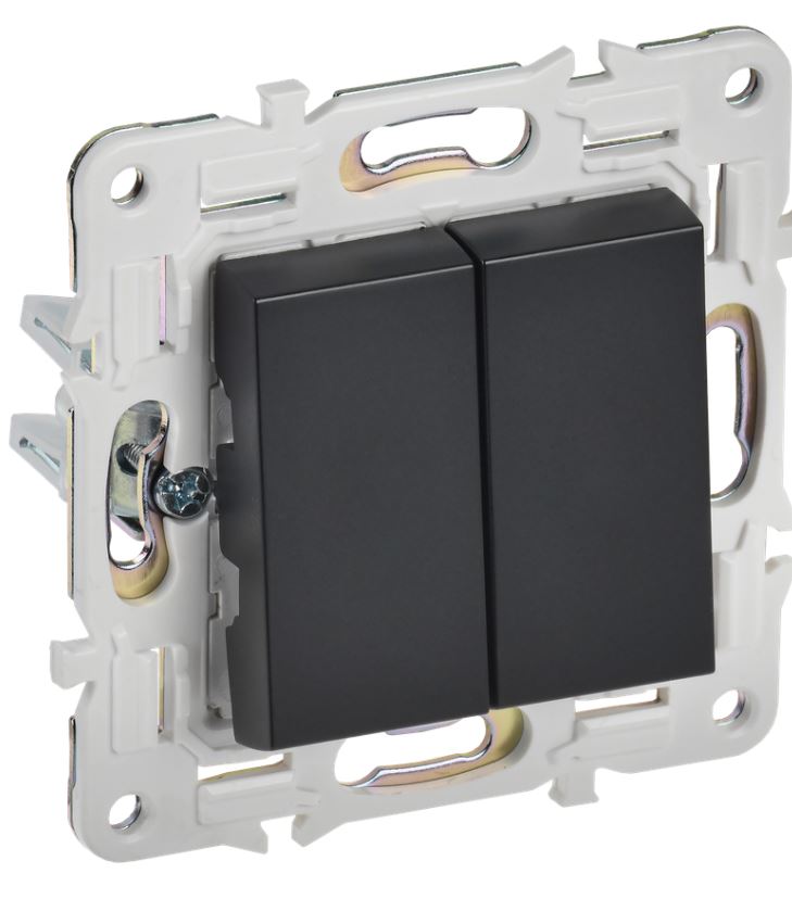 Переключатель двухклавишный IEK SK-V22-0-10-K02