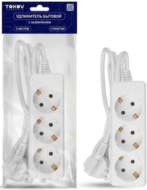 Удлинитель TOKOV ELECTRIC TKE-C01-BU3-5-1-Z