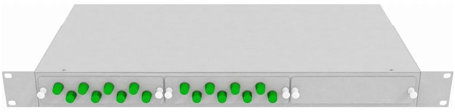 Кросс оптический стоечный Vimcom СКРУ-1U-16FC/А-SM-16AD+16PT/G-GR