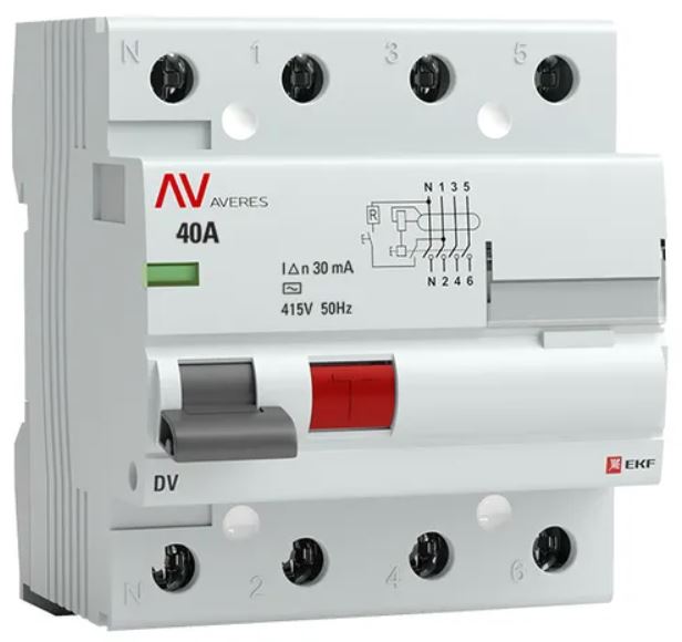 УЗО EKF rccb-4-40-30-ac-av