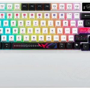 Механическая клавиатура ASUS M704 ROG AZOTH X, USB, Bluetooth, Красный, Белый, Черный [90MP044F-BKRA30]