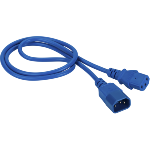 Кабель питания C13 - C14, 1м, Lanmaster LAN-PP13/14-1.0-BL
