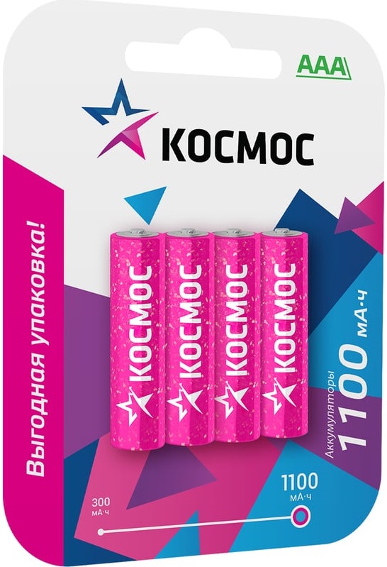Аккумулятор Космос KOCR03NIMH1100mAh4BL