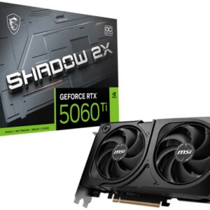 Видеокарта MSI nVidia GeForce RTX 5060 TI, 8 ГБ GDDR7, [RTX 5060 Ti 8G SHADOW 2X OC PLUS]