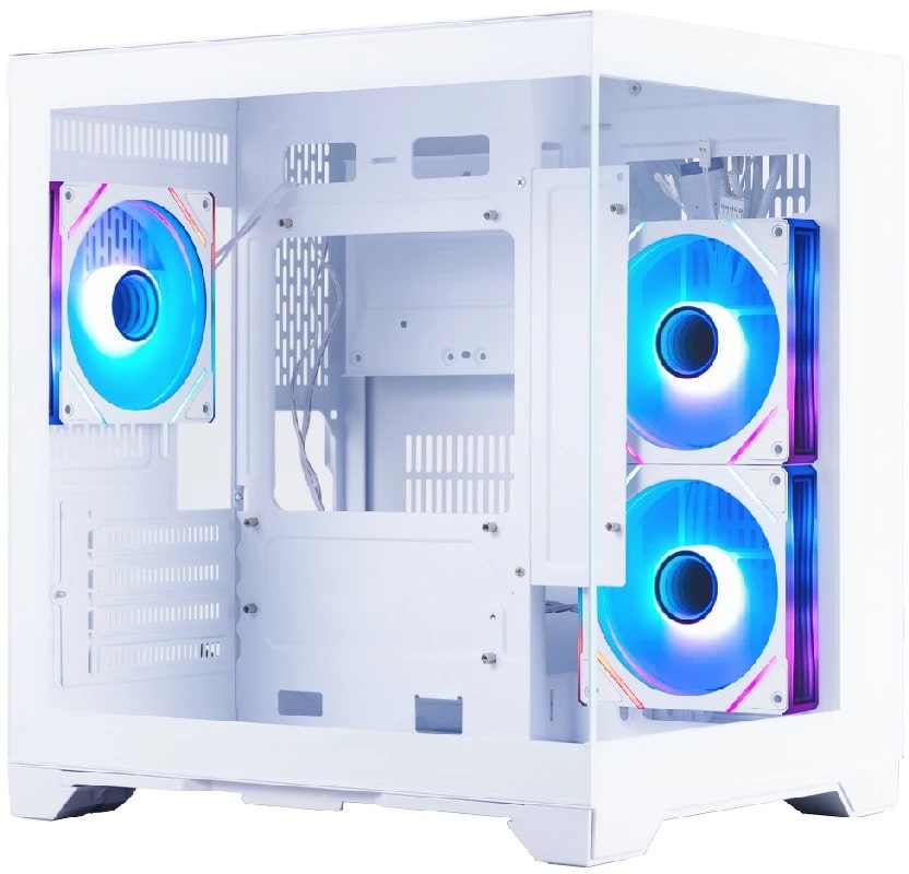 Корпус mATX 1STPLAYER MEGAVIEW MV5-TP ARGB White