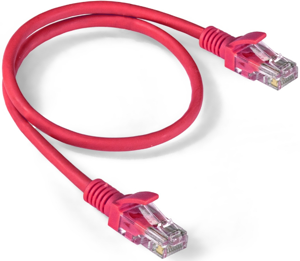 Кабель патч-корд U/UTP 5e кат. 0.5м Exegate UTP-RJ45-RJ45-5e-0,5M-LSZH-RD