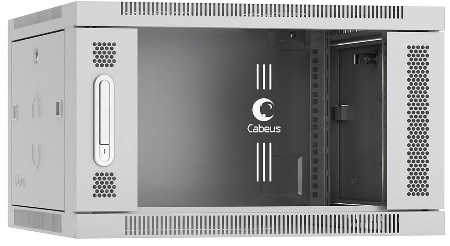 Шкаф настенный 19", 6U Cabeus SH-05F-6U60/60