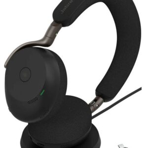 Беспроводная стереогарнитура Jabra Evolve 3 75 MS, Bluetooth, Проводной, Накладные, Черный, [37599-999-889]