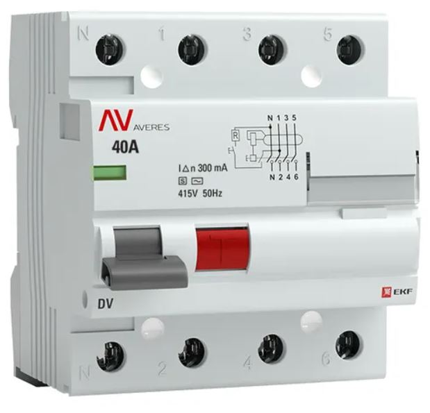 УЗО EKF rccb-4-40-300-s-av