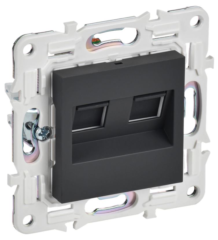 Розетка компьютерная двойная IEK SK-K20-1-K53