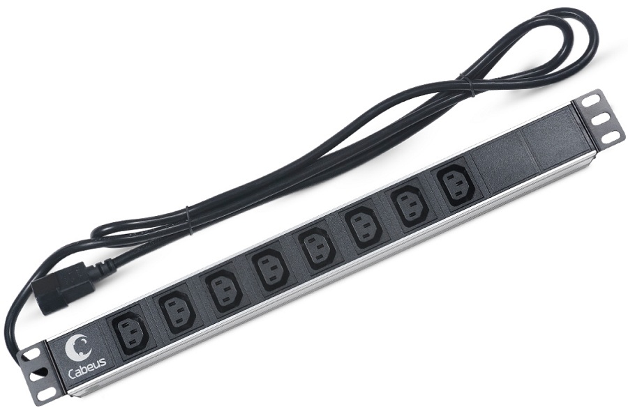 Блок розеток 19", 8 розеток Cabeus PDU-8I-2IEC