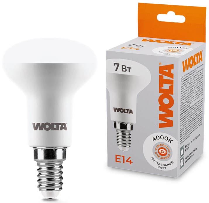 Лампа светодиодная WOLTA 25S50R7E14