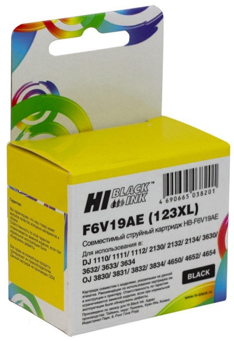 Тонер-картридж Hi-Black HB-F6V19AE Черный