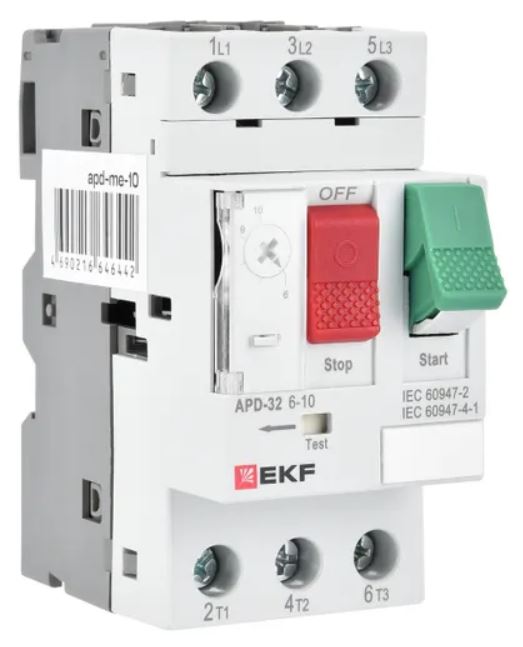Автоматический выключатель для защиты двигателя EKF apd-me-10