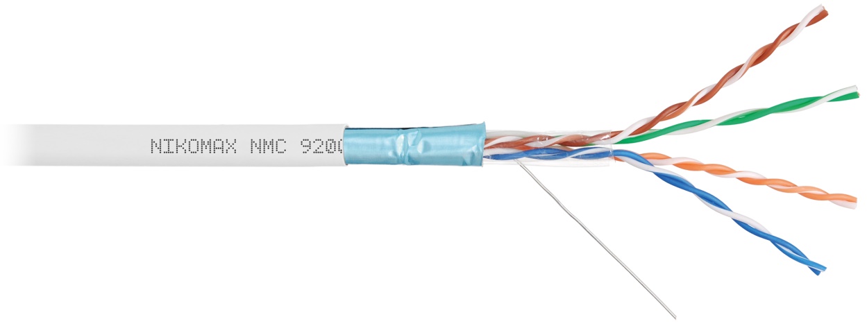 Кабель витая пара F/UTP 5e кат. 4 пары NikoMax NMC 9200C-WT