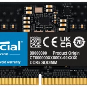 Оперативная память DDR5 8 ГБ (1×8 ГБ) Crucial CT8G56C46S5, 5200 МГц, [CT8G56C46S5]