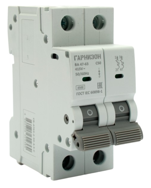 Автоматический выключатель Гарнизон CB-4763-2-50-4.5-C