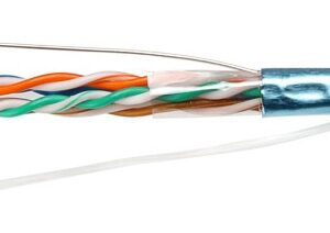Кабель витая пара F/UTP 5e кат. 4 пары Cabeus FTP-4P-Cat.5e-SOLID-LSLTx-GN-100