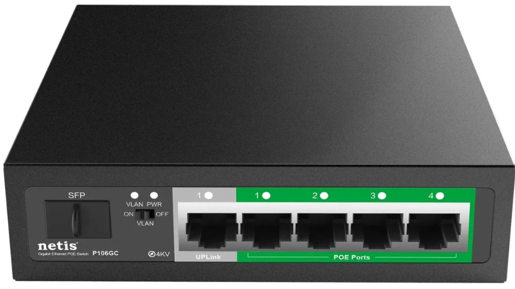 Коммутатор неуправляемый Netis P106GC